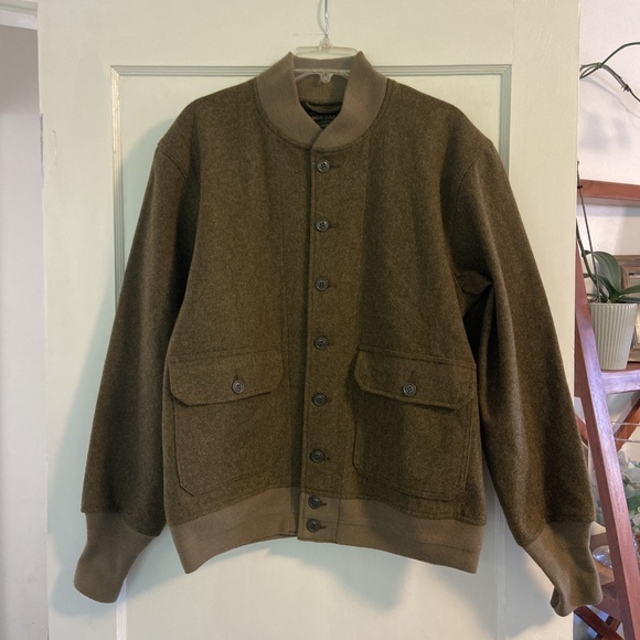 NWT M Filson CCC Wool Bomber in Marsh Olive - Picture 3 of 11